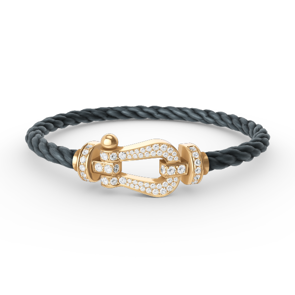 [Love Aura]FORCE LARGE HORSESHOE FULL DIAMOND BRACELET GOLD