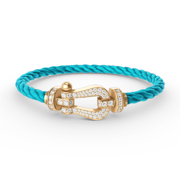 [Love Aura]FORCE LARGE HORSESHOE FULL DIAMOND BRACELET GOLD
