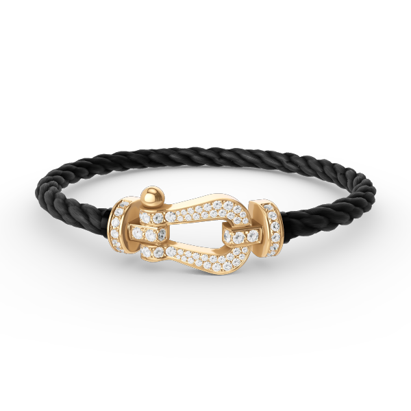 [Love Aura]FORCE LARGE HORSESHOE FULL DIAMOND BRACELET GOLD