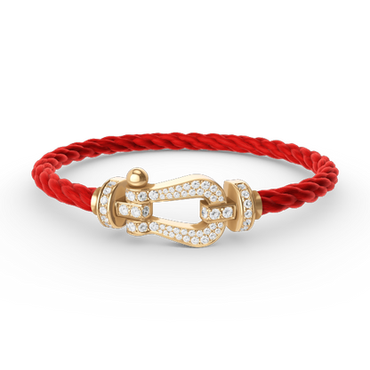 [Love Aura]FORCE LARGE HORSESHOE FULL DIAMOND BRACELET GOLD