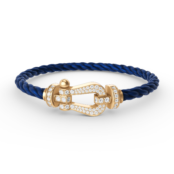 [Love Aura]FORCE LARGE HORSESHOE FULL DIAMOND BRACELET GOLD