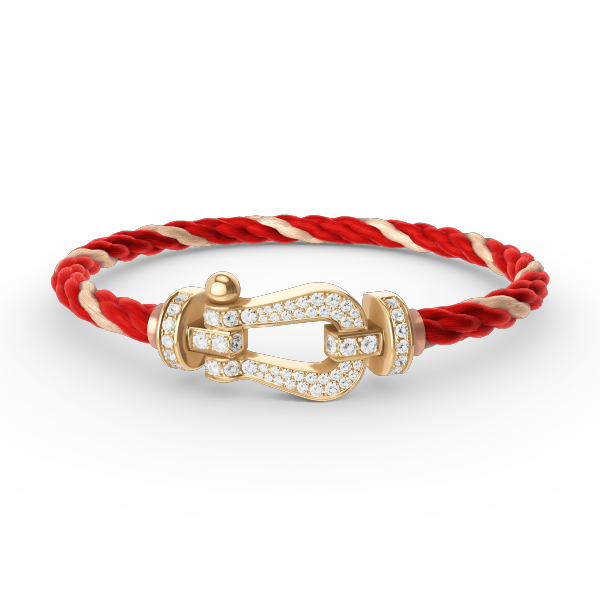 [Love Aura]FORCE LARGE HORSESHOE FULL DIAMOND BRACELET GOLD
