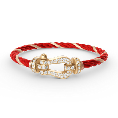 [Love Aura]FORCE LARGE HORSESHOE FULL DIAMOND BRACELET GOLD