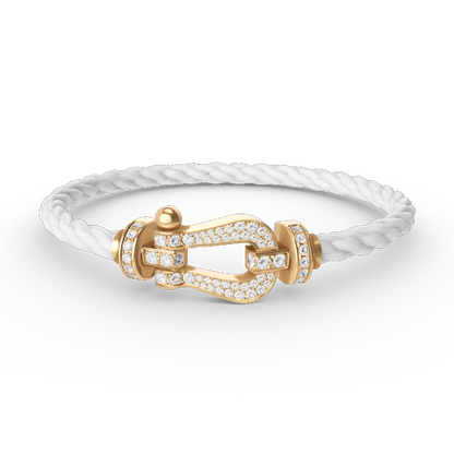 [Love Aura]FORCE LARGE HORSESHOE FULL DIAMOND BRACELET GOLD