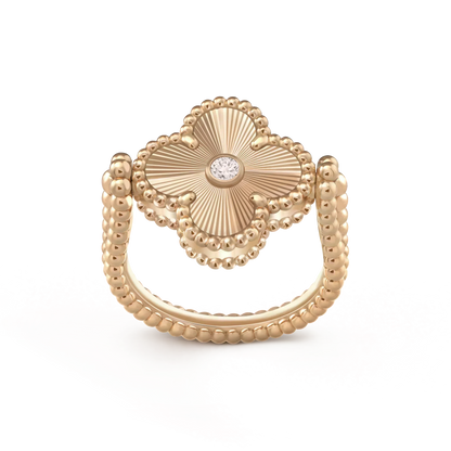 [Love Aura]CLOVER RIVERSIBLE ROSE GOLD RING