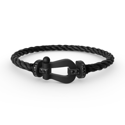 [Love Aura]FORCE LARGE SERIES HORSESHOE BLACK SAMURAI BRACELET