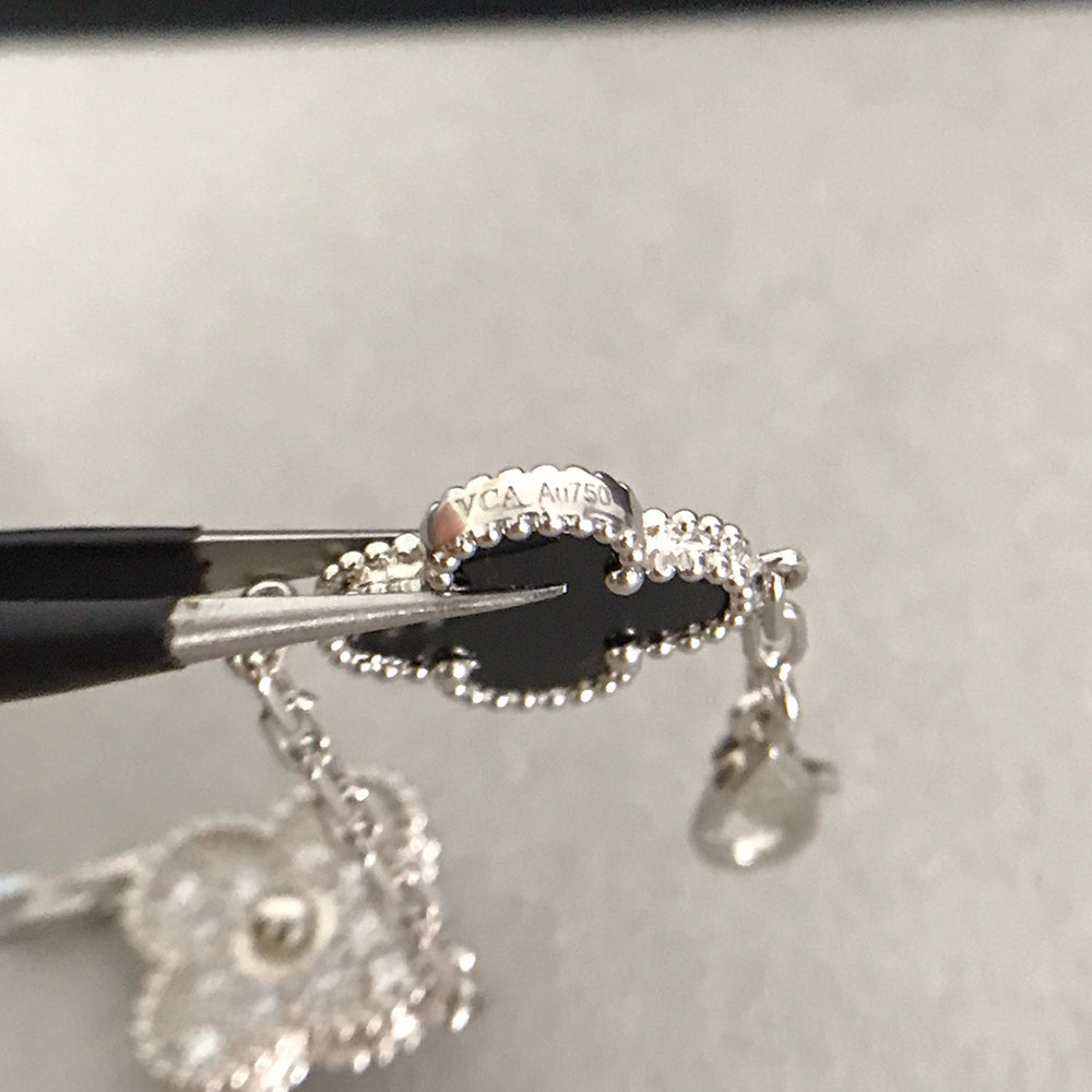 [Love Aura] CLOVER 5 MOTIF ONYXS BRACELET COLLECTION