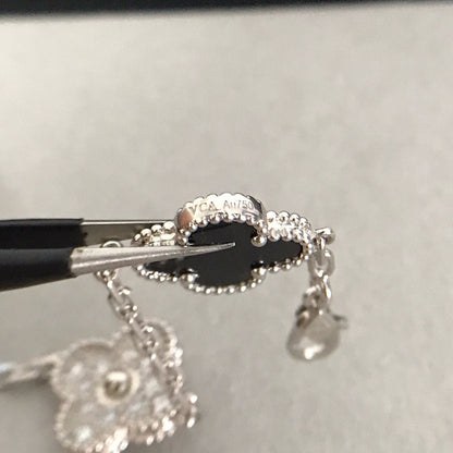 [Love Aura] CLOVER 5 MOTIF ONYXS BRACELET COLLECTION