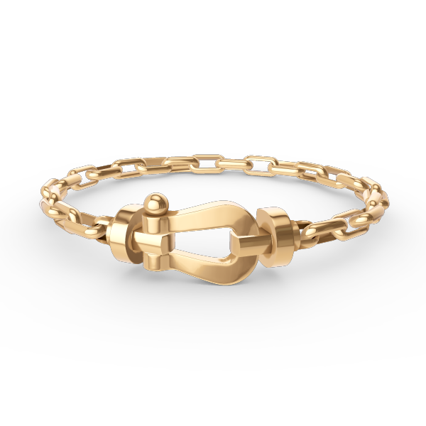 [Love Aura]FORCE LARGE HORSESHOE CLASP  METAL BRACELET