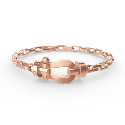 [Love Aura]FORCE LARGE HORSESHOE CLASP  METAL BRACELET