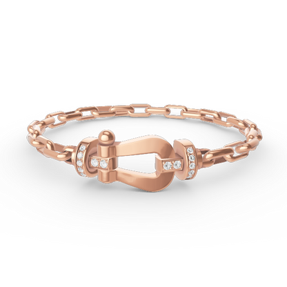 [Love Aura]FORCE LARGE HORSESHOE CLASP  METAL BRACELET