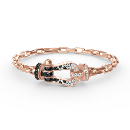 [Love Aura]FORCE LARGE HORSESHOE CLASP  METAL BRACELET