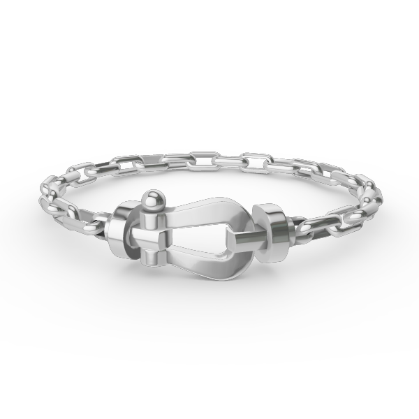 [Love Aura]FORCE LARGE HORSESHOE CLASP  METAL BRACELET