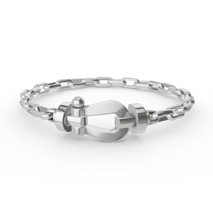[Love Aura]FORCE LARGE HORSESHOE CLASP  METAL BRACELET