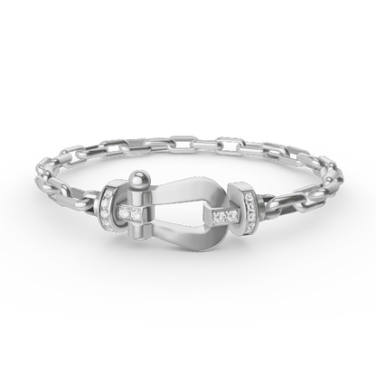 [Love Aura]FORCE LARGE HORSESHOE CLASP  METAL BRACELET