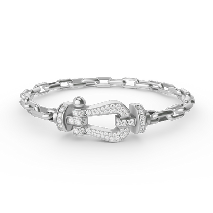 [Love Aura]FORCE LARGE HORSESHOE CLASP  METAL BRACELET