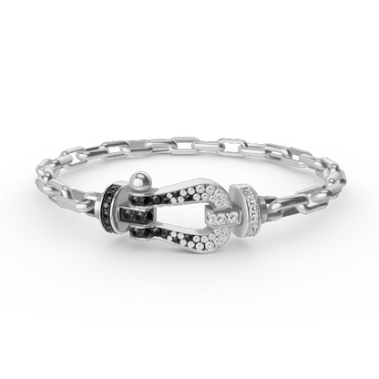 [Love Aura]FORCE LARGE HORSESHOE CLASP  METAL BRACELET