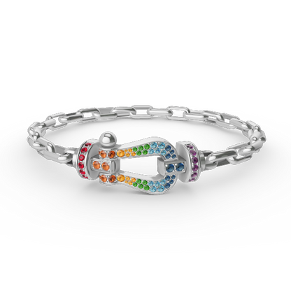 [Love Aura]FORCE LARGE HORSESHOE CLASP  METAL BRACELET