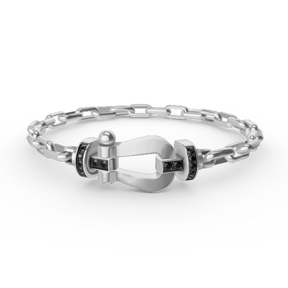 [Love Aura]FORCE LARGE HORSESHOE CLASP  METAL BRACELET