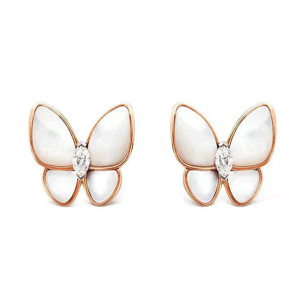 [Love Aura]BUTTERFLY MOP DIAMOND EARRINGS