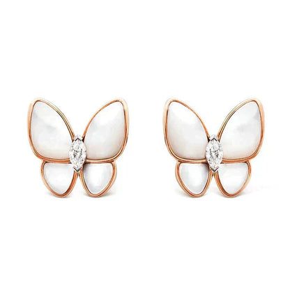 [Love Aura]BUTTERFLY MOP DIAMOND EARRINGS