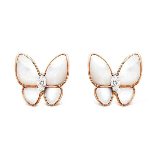 [Love Aura]BUTTERFLY MOP DIAMOND EARRINGS