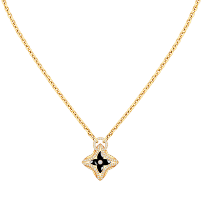 [Love Aura]STAR PEDANT PINK GOLD DIAMOND NECKLACE
