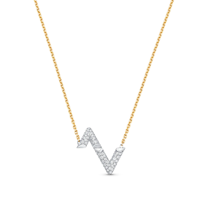 [Love Aura]VOLT SILVER DIAMOND PEDANT NECKLACE