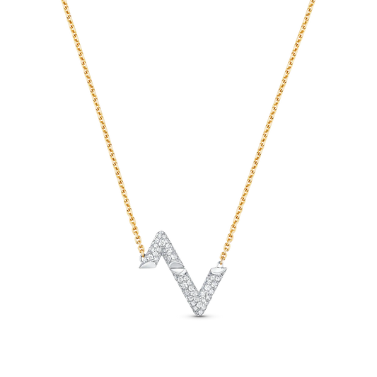 [Love Aura]VOLT SILVER DIAMOND PEDANT NECKLACE