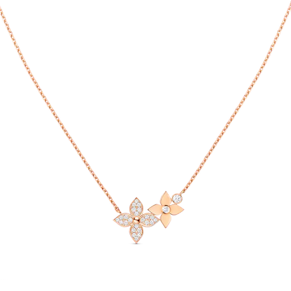 [Love Aura]STAR BLOSSOM NECKLACE PINK GOLD DIAMONDS
