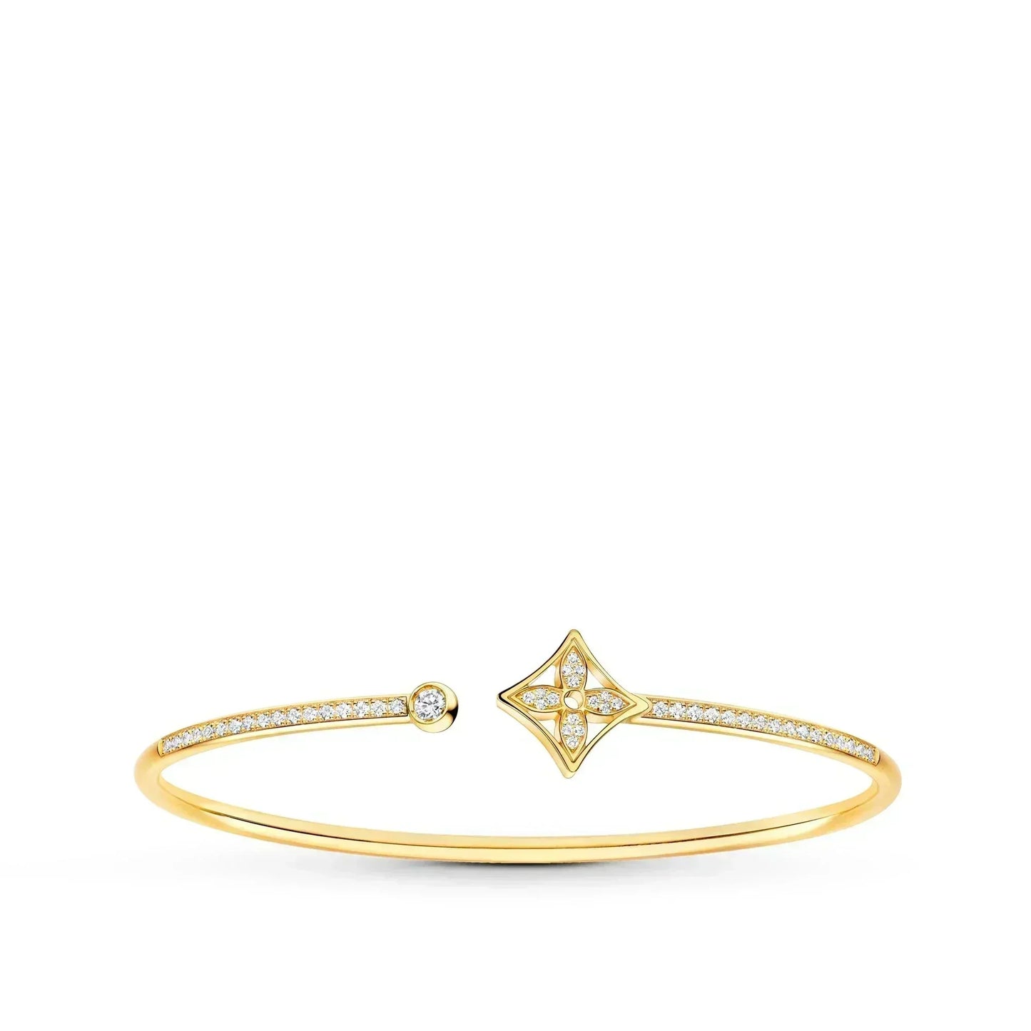 [Love Aura]IDYLLE GOLD OPEN BRACELET DIAMOND PAVED