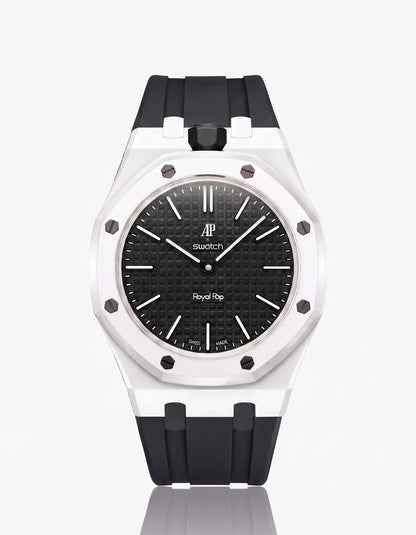 Silicone Strap & Bioceramic Case Royal Pop Ocho Negro(Customize  Colors)