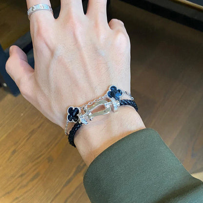 [Love Aura]CLOVER 5 MOTIF PIETERSITE BRACELET COLLECTION