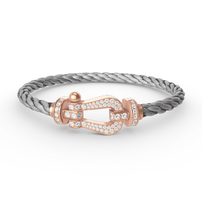 [Love Aura]FORCE LARGE HORSESHOE FULL DIAMOND BRACELET ROSE GOLD