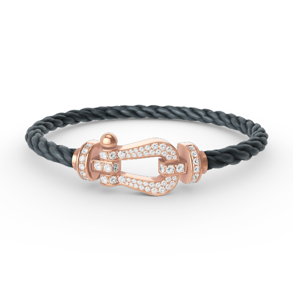 [Love Aura]FORCE LARGE HORSESHOE FULL DIAMOND BRACELET ROSE GOLD