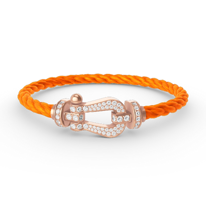 [Love Aura]FORCE LARGE HORSESHOE FULL DIAMOND BRACELET ROSE GOLD