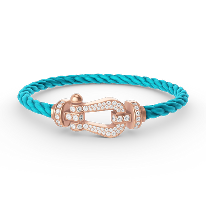 [Love Aura]FORCE LARGE HORSESHOE FULL DIAMOND BRACELET ROSE GOLD