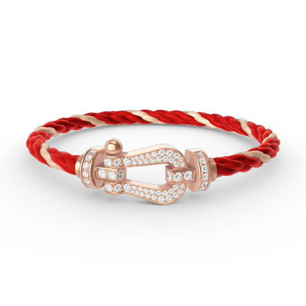 [Love Aura]FORCE LARGE HORSESHOE FULL DIAMOND BRACELET ROSE GOLD