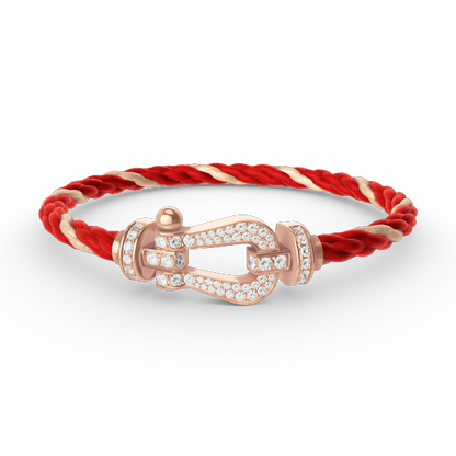 [Love Aura]FORCE LARGE HORSESHOE FULL DIAMOND BRACELET ROSE GOLD