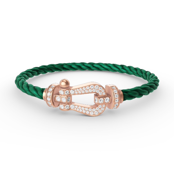 [Love Aura]FORCE LARGE HORSESHOE FULL DIAMOND BRACELET ROSE GOLD