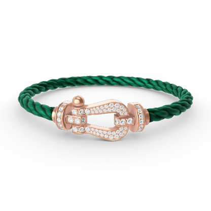 [Love Aura]FORCE LARGE HORSESHOE FULL DIAMOND BRACELET ROSE GOLD