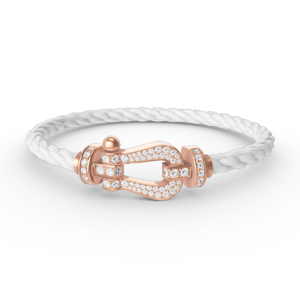 [Love Aura]FORCE LARGE HORSESHOE FULL DIAMOND BRACELET ROSE GOLD