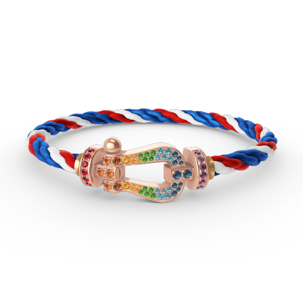 [Love Aura]FORCE LARGE HORSESHOE  COLORED DIAMOND BRACELET ROSE GOLD