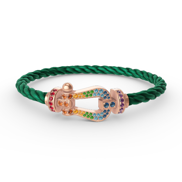 [Love Aura]FORCE LARGE HORSESHOE  COLORED DIAMOND BRACELET ROSE GOLD