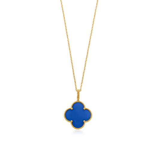 [Love Aura]CLOVER 25MM NECKLACE TURQUOISE ROSE GOLD