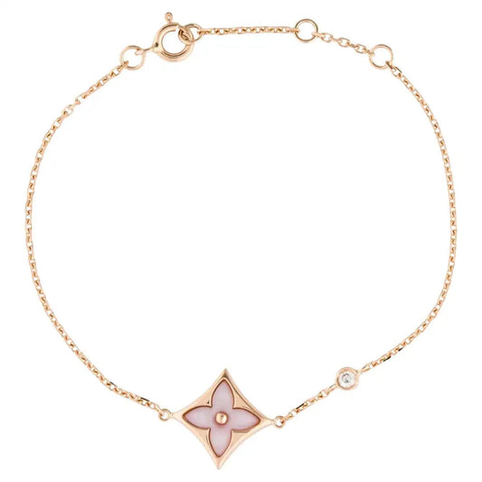 [Love Aura]STAR 1 DIAMOND PINK GOLD BRACELET
