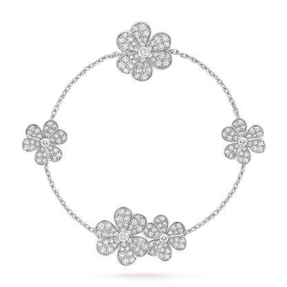 [Love Aura]FRIVOLE SILVER 5 FLOWERS BRACELET