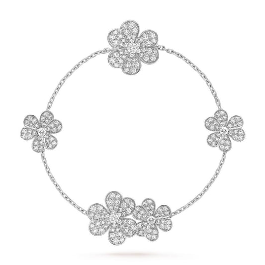 [Love Aura]FRIVOLE SILVER 5 FLOWERS BRACELET