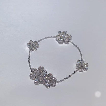 [Love Aura]FRIVOLE SILVER 5 FLOWERS BRACELET