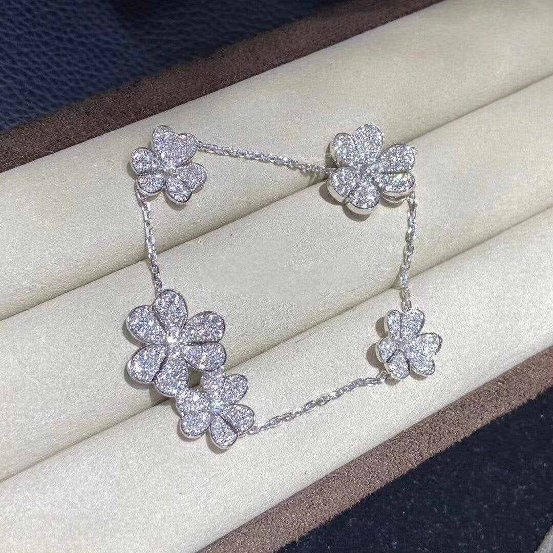 [Love Aura]FRIVOLE SILVER 5 FLOWERS BRACELET